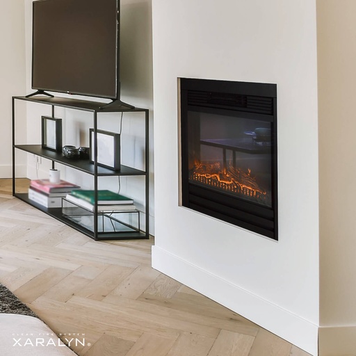 Lucius electric LED built-in fireplace