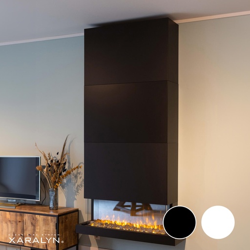 Disegno XL 3-sided electric LED wall fireplace