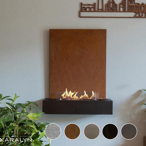 Quero electric or bio-ethanol wall fireplace
