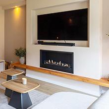 Cinewall met bio-ethanol haard