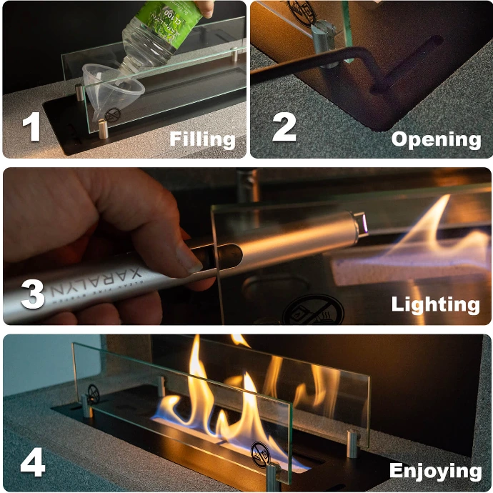 Werking Xaralyn bio-ethanol brander Werking Xaralyn bio-ethanol brander