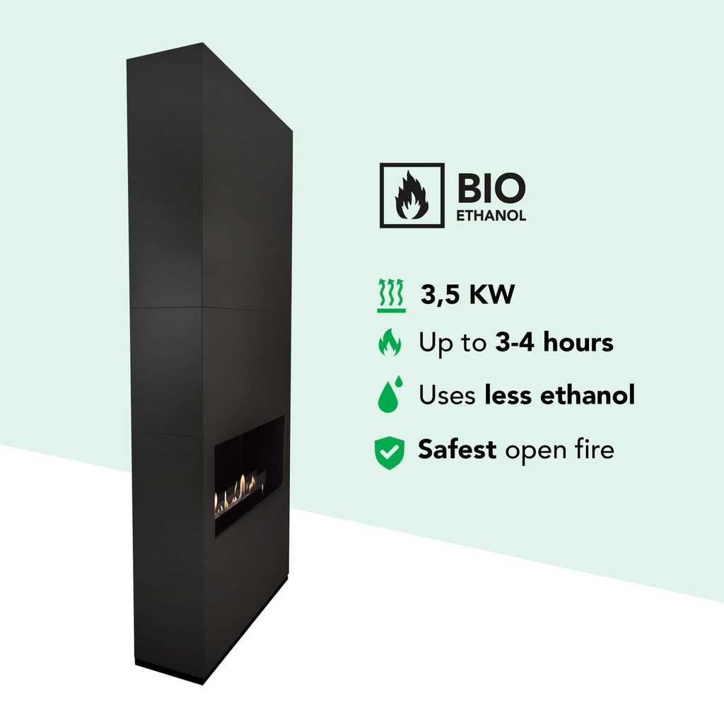 Ambiance open haard elektrisch of bio-ethanol