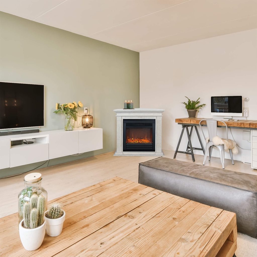 Cadiz Corner open haard elektrisch of bio-ethanol