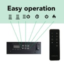 Disegno XL 3-zijdige elektrische LED wandhaard