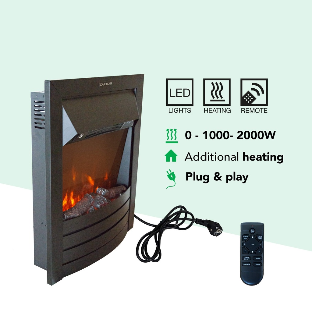 Lagos elektrische LED inbouwhaard