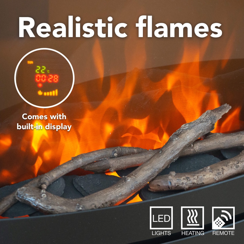 Lagos elektrische LED inbouwhaard