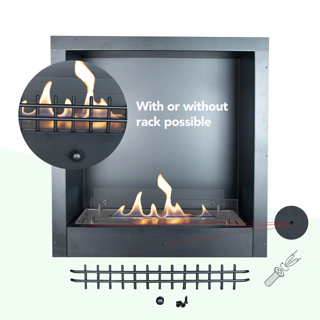 Inbouwunit L Classic bio-ethanol haard