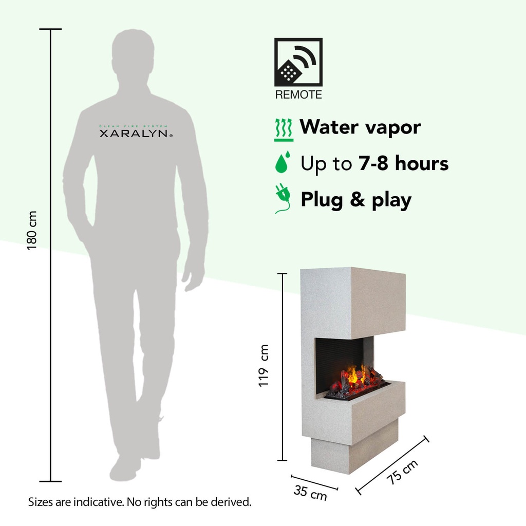 Nuoro elektrische haard specificaties