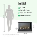 Inbouwunit XL bio-ethanol hoekhaard specificaties