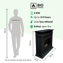 Elda bio-ethanol haard specificaties