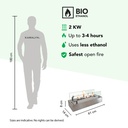 Bio-ethanol brander S (testmodel) specificaties