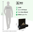 Quero bio-ethanol wandhaard specificaties