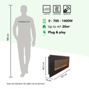 Trivero 130 cinewall inbouwhaard specificaties