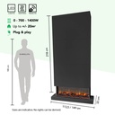 Disegno XL 3-zijdige elektrische LED wandhaard specificaties