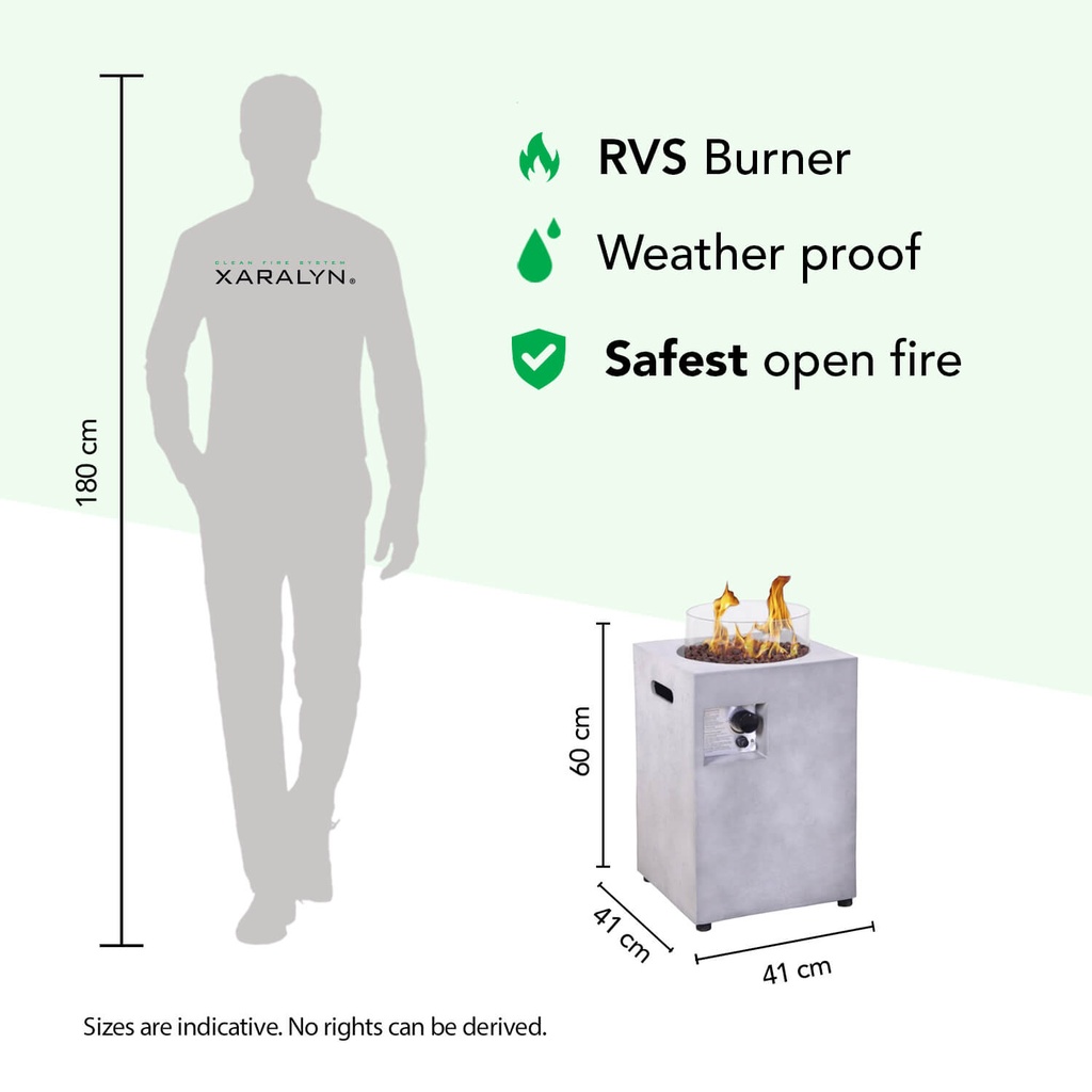 Column 40 Betonlook buitenhaard specificaties