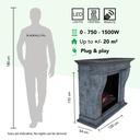 REFURBISHED | Kreta natuursteen zwart gepolijste schouw