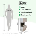 Nuoro bio-ethanol haard specificaties specificaties