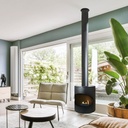 Silo hanging bioethanol fireplace