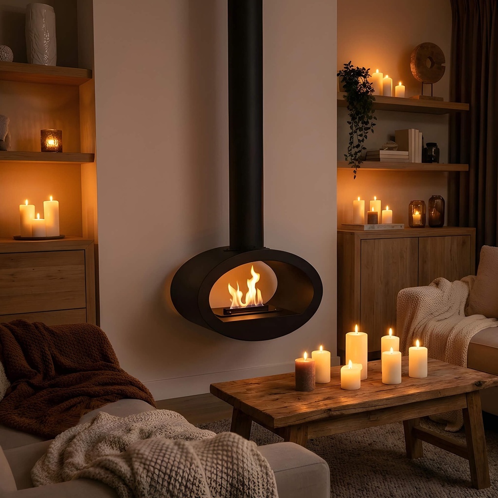 Floh hängender Ethanol-Kamin