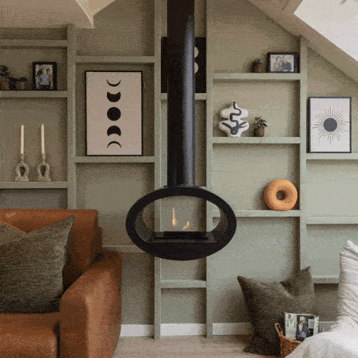 Floh hangende bio-ethanol haard