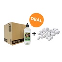 DEAL - Bioethanol CL100 (12X 1 Liter) + weiße Kieselsteine