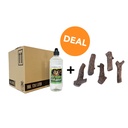 DEAL - Bio-ethanol CL100 (12X 1 liter)+ Keramische houtset (5-delig)