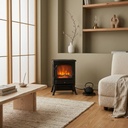 Cozy freestanding electric fireplace