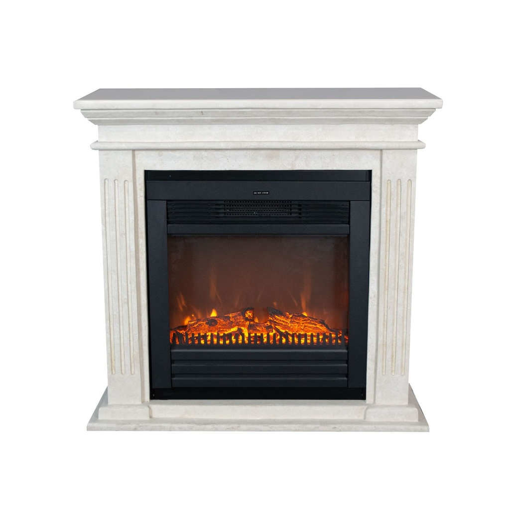REFURBISHED | Cadiz natuursteen wit ongepolijste schouw