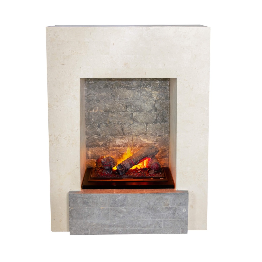 REFURBISHED | Todos natural stone white fireplace