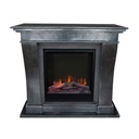 REFURBISHED | Kreta Naturstein schwarz polierter Kamin