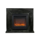 REFURBISHED | Nero schwarz polierter Naturstein-Kamin