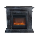 REFURBISHED | Kos natural stone black polished fireplace
