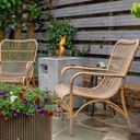 Column 40 Concrete look outdoor fireplace