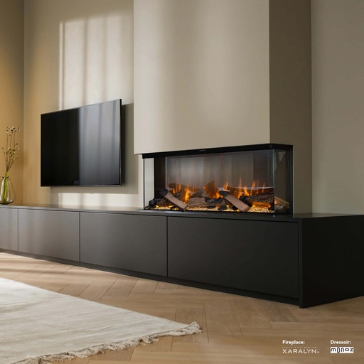 [8717853927300] Levico 90 electric LED built-in fireplace