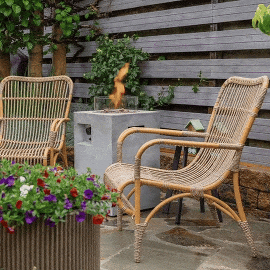 [8717853920998] Column 40 Concrete look outdoor fireplace