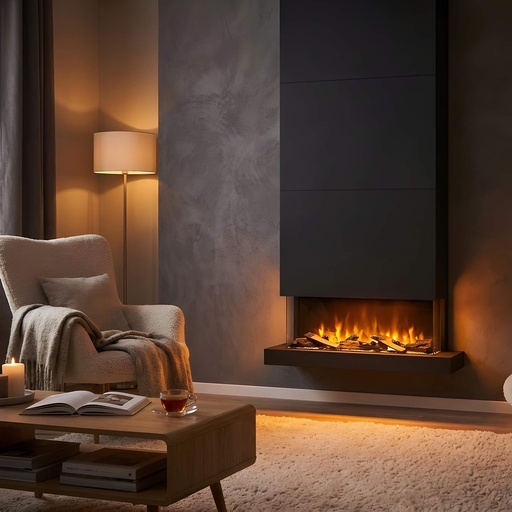 Disegno XL 3-sided electric LED wall fireplace