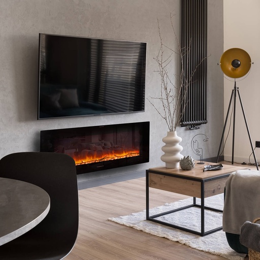 Trivero cheminée murale électrique