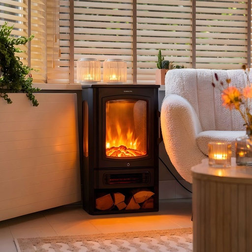 [8717853924378] Stefanos freestanding electric fireplace