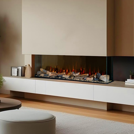 Fogo Forest cinewall built-in fireplace