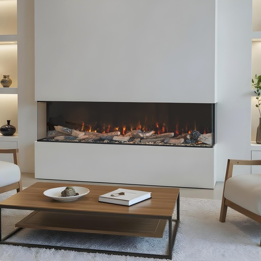 Fogo Forest cinewall built-in fireplace