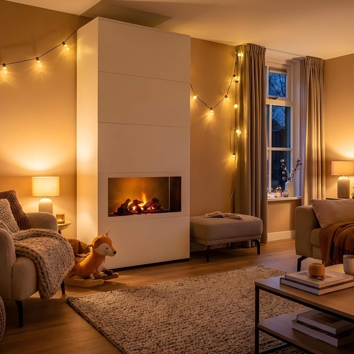 Ambiance cheminée tunnel électrique - séparateur de pièce