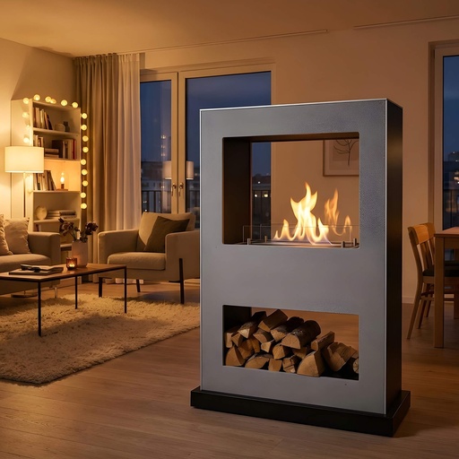 Lasize bioethanol tunnel fireplace - roomdivider