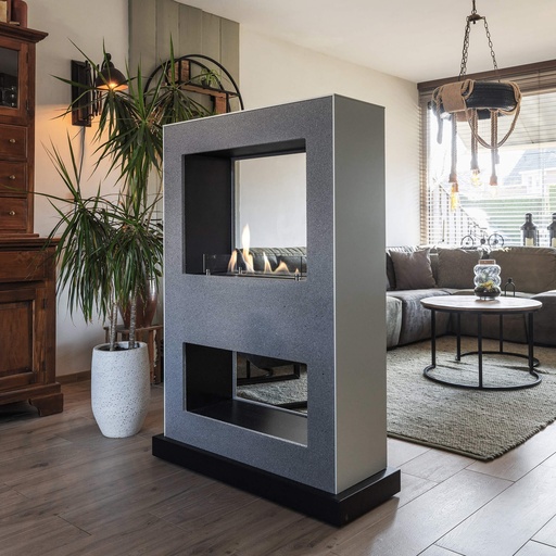 Lasize verrijdbare bio-ethanol tunnelhaard - roomdivider