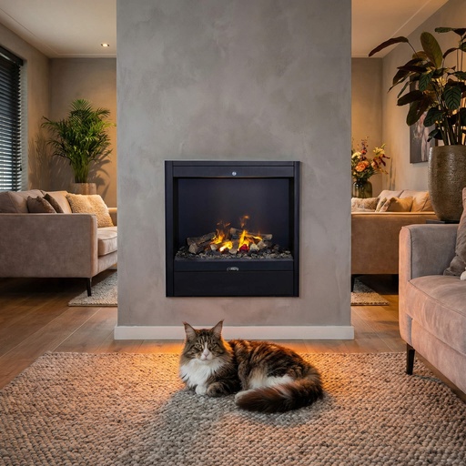 [5011139211569] Albany built-in fireplace with water vapour
